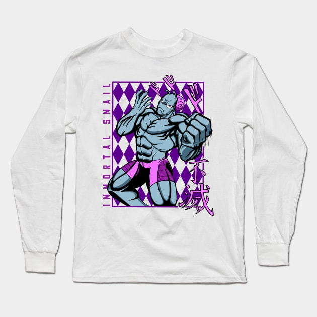 The Immortal Snail ( The Snail ) anime inspired fighter meme Long Sleeve T-Shirt by JustJoshDesigns